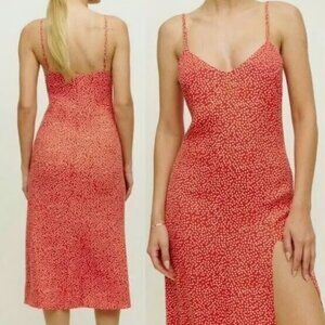 Reformation Crimini Dress Red Floral Size 6